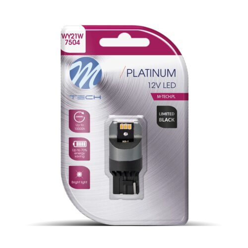 lb844y-01b Blister 1x diood LED M-TECH Platinum Limited must T20 WY21W 6x3020SMD 12-24V CANBUS, merevaigukollane