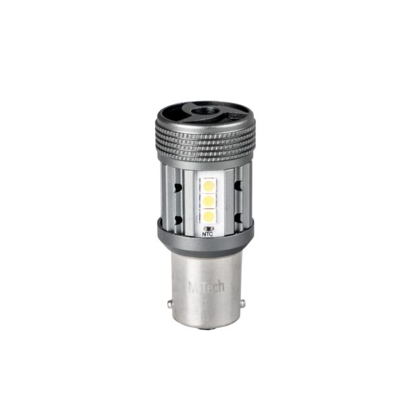 Blister 1x diood LED M-TECH Platinum 1156 P21W 12x3030SMD 12-24V CANBUS, valge