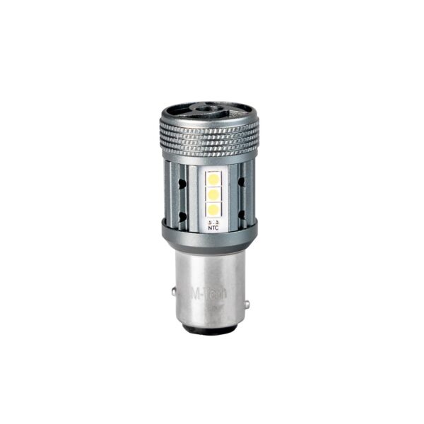 Blister 1x diood LED M-TECH Platinum 1157 P21/5W 12x3030SMD 12-24V CANBUS, valge