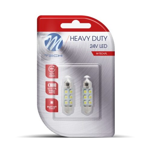 lb928b Blister 2x LED L928B - C5W 36mm 6xSMD3528 24V sinine