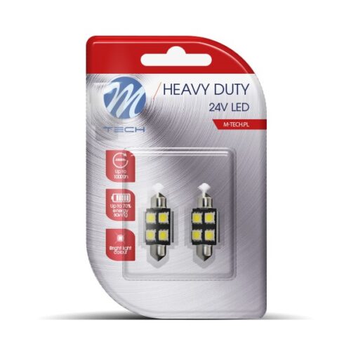 lb9328w Blister 2x LED L9328W - C5W 36mm 4xSMD5050 Radiaator 24V Valge