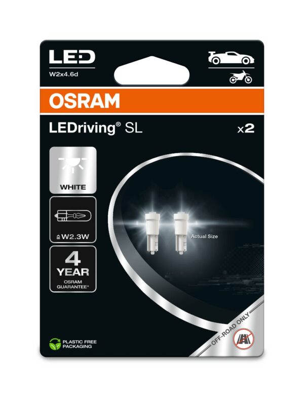 OSRAM LEDrivin SL 2723DWP-2BL ~W2,3W W2x4.6d 12V 0.25WW