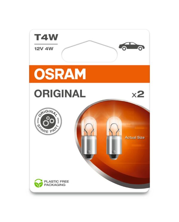 OSRAM ORIGINAL 3893-2BL T4W BA9s 12V 4W