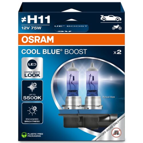 o62211cbb-2hb_1 OSRAM COOL BLUE BOOST 62211CBB-2HB ~H11 PGJ19-2 12V 75W