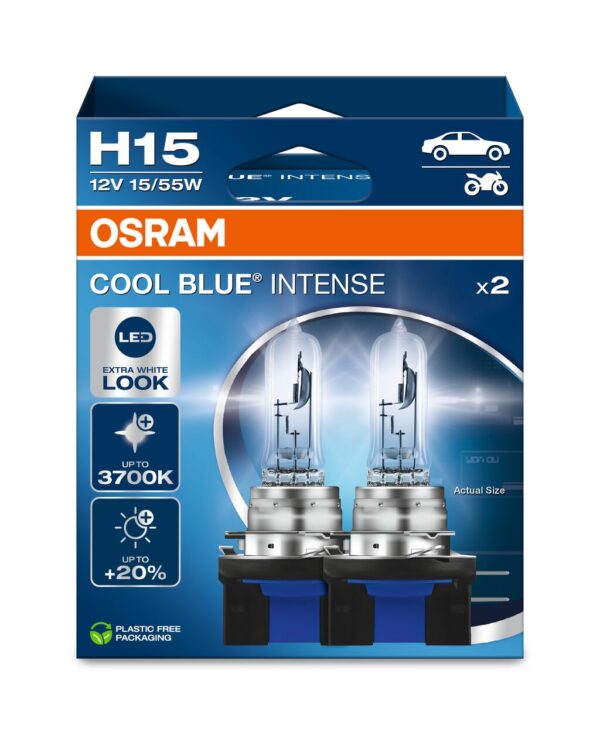 OSRAM COOL BLUE INTENSE 64176CBN-2HB H15 PGJ23t-1 12V 15/55W