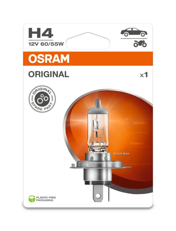 OSRAM ORIGINAL 64193-1BL H4 P43t 12V 60/55W