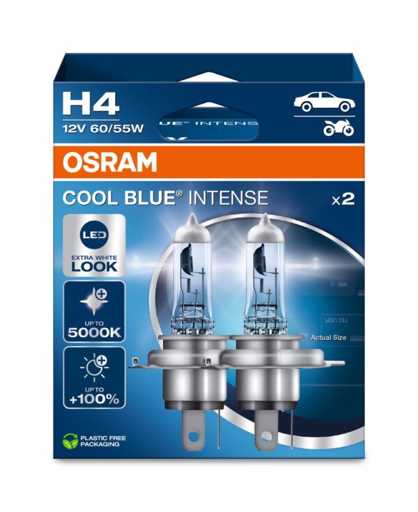 OSRAM COOL BLUE INTENSE 64193CBN-2HB H4 P43t 12V 60/55W