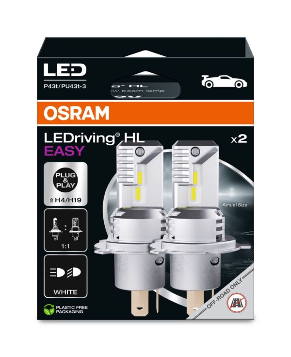 OSRAM LEDriving EASY 64193DWESY-2HB ~H4 P43t / PU43t-3 12V 18.7W/19.0WW