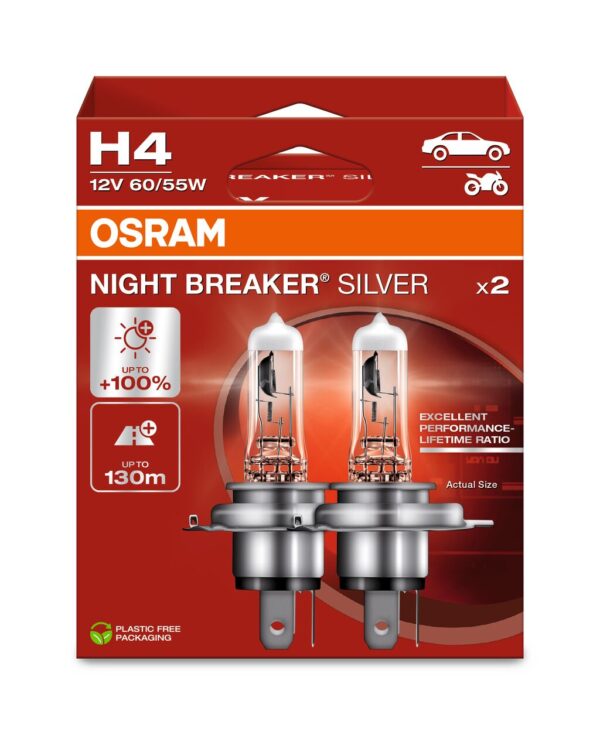 OSRAM ÖÖPURKE SILVER 64193NBS-2HB H4 P43t 12V 60/55W