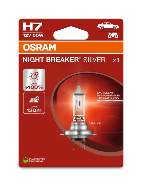 OSRAM ÖÖPURKE SILVER 64210NBS-1BL H7 PX26d 12V 55W
