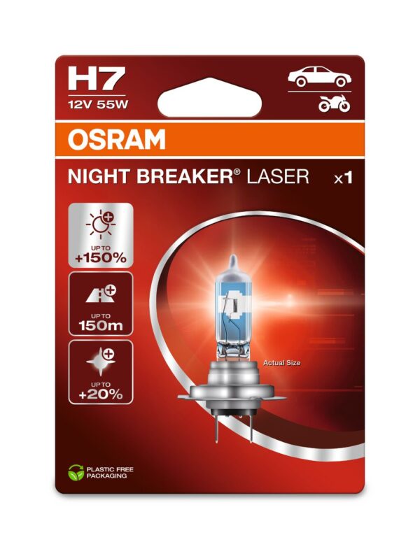 OSRAM NIGHT BREAKER LASER 64210NL-1BL H7 PX26d 12V 55W