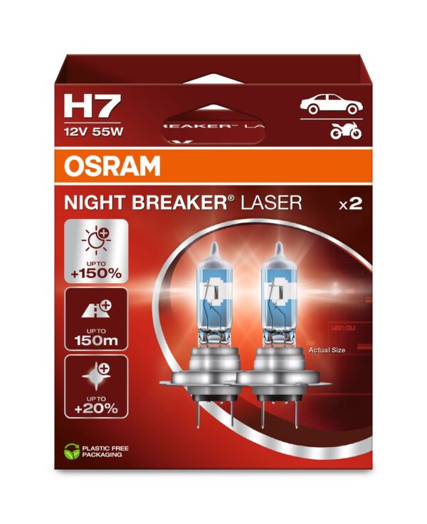 OSRAM NIGHT BREAKER LASER 64210NL-2HB H7 PX26d 12V 55W
