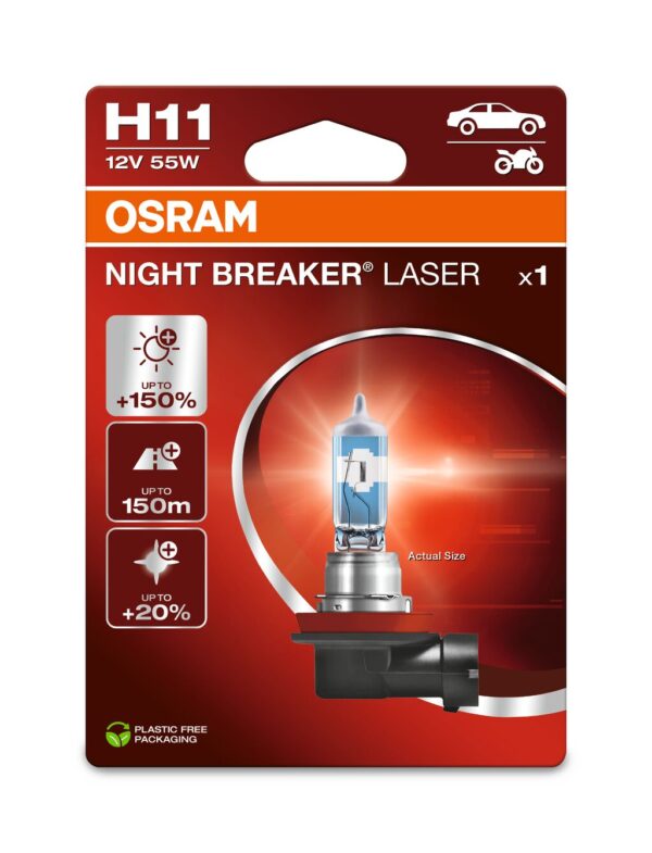 OSRAM ÖÖPURKE LASER 64211NL-1BL H11 PGJ19-2 12V 55W