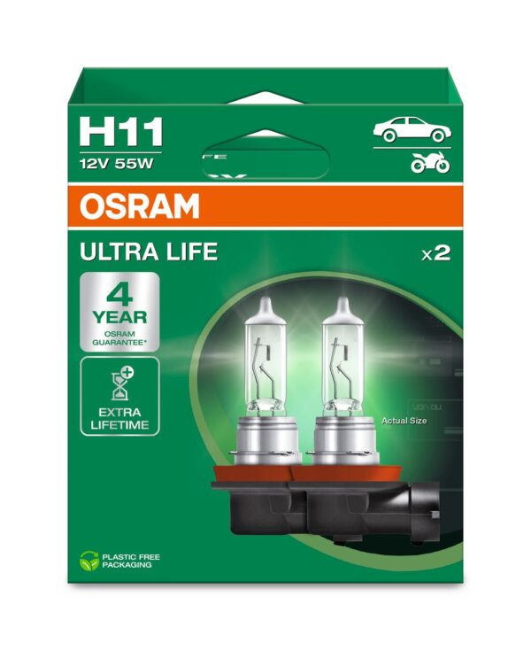 OSRAM ULTRALIFE 64211ULT-2HB H11 PGJ19-2 12V 55W
