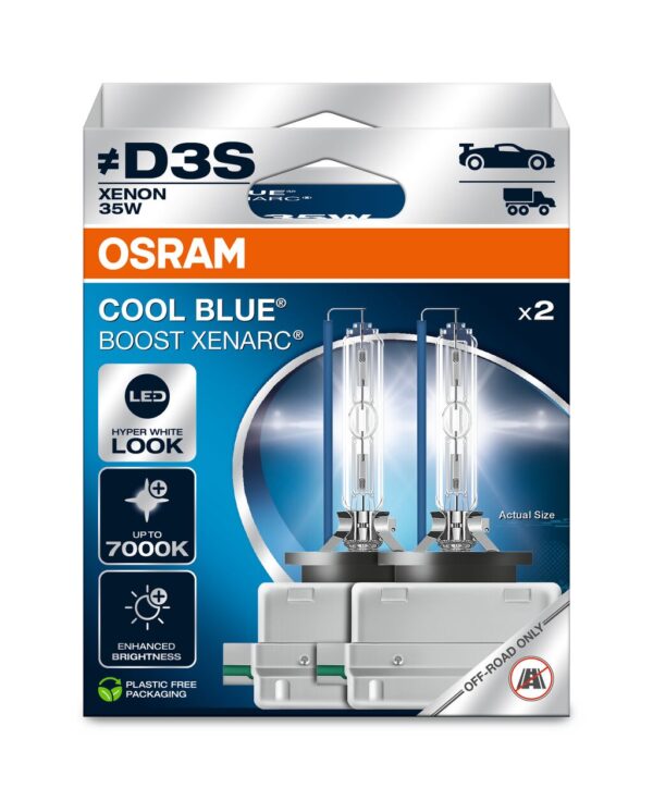 OSRAM COOL BLUE BOOST 66340CBB-2HB ~D3S Pk32d-5 0V 35W