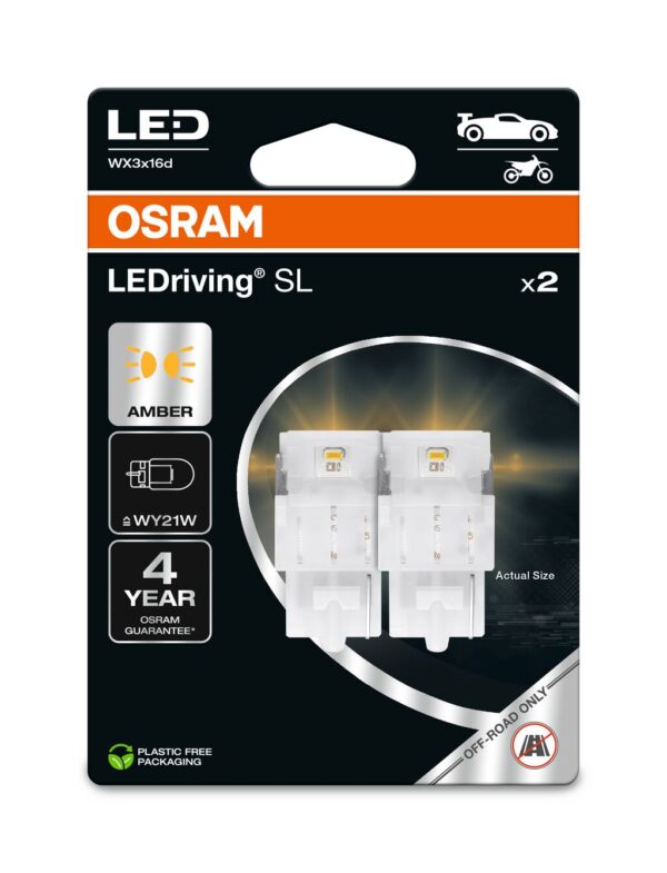 OSRAM LEDrivin SL 7504DYP-2BL ~WY21W WX3x16d 12V 1,3W