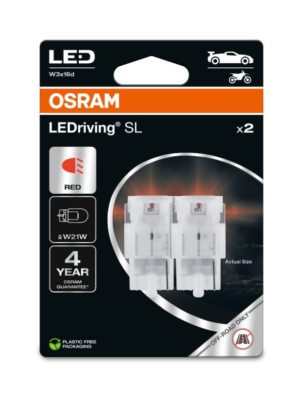 OSRAM LEDrivin SL 7505DRP-2BL ~W21W W3x16d 12V 1,4W