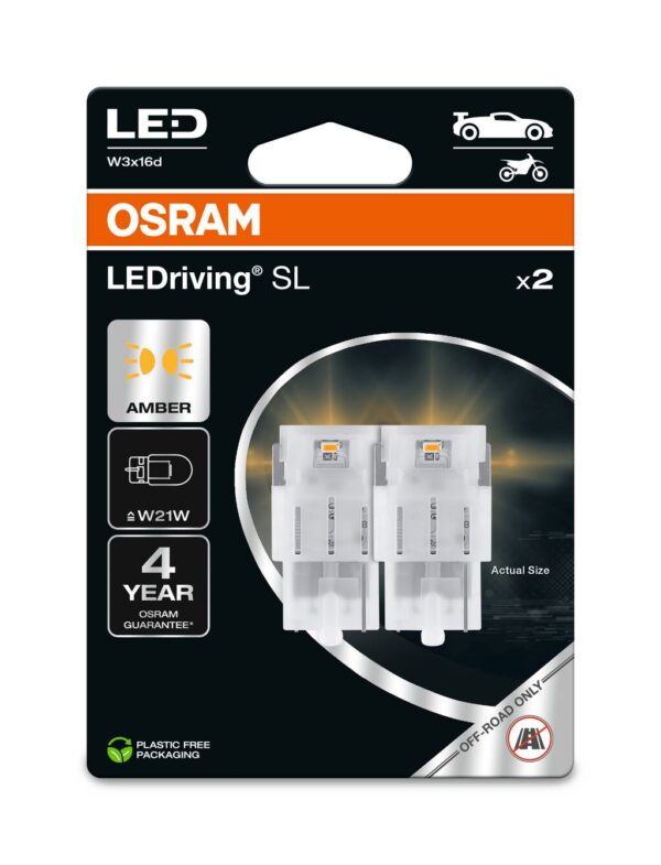 OSRAM LEDrivin SL 7505DYP-2BL ~W21W W3x16d 12V 1,3W
