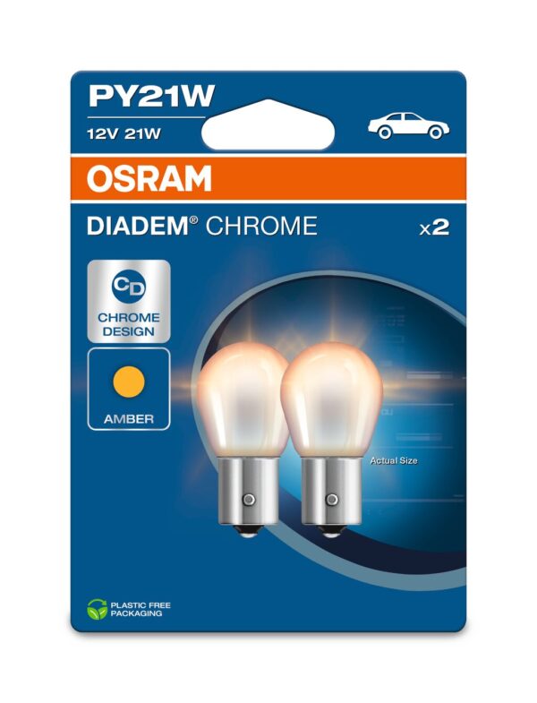 OSRAM DIADEM CHROME 7507DC-2BL PY21W BAU15s 12V 21W
