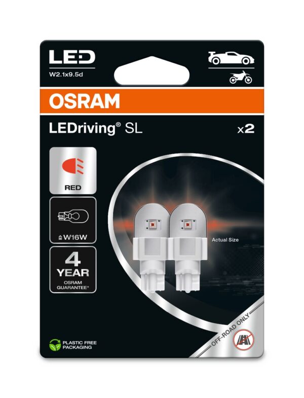OSRAM LEDrivin SL 921DRP-2BL ~W16W W2.1x9.5d 12V 1,4W