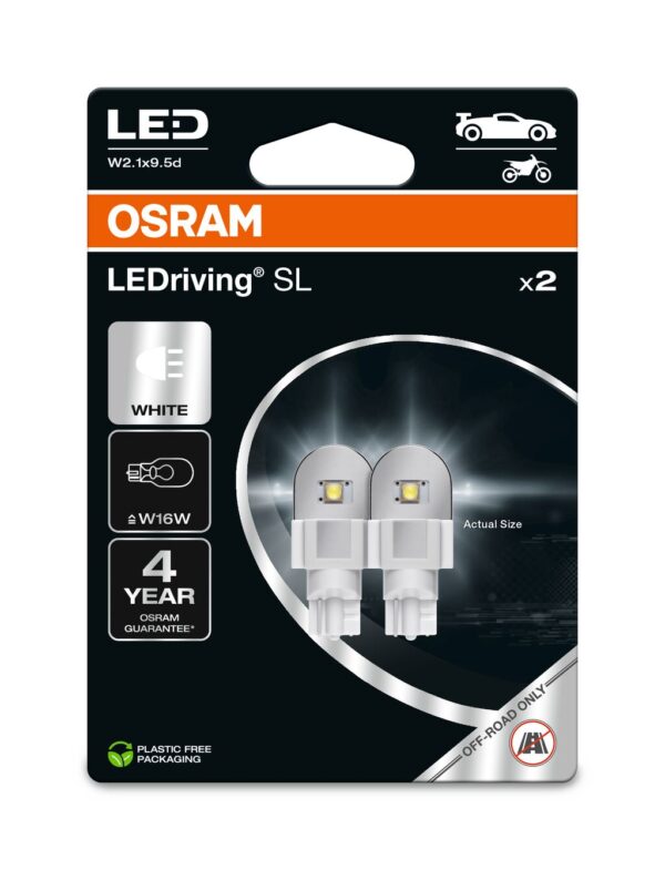 OSRAM LEDrivin SL 921DWP-2BL ~W16W W2.1x9.5d 12V 2,1W