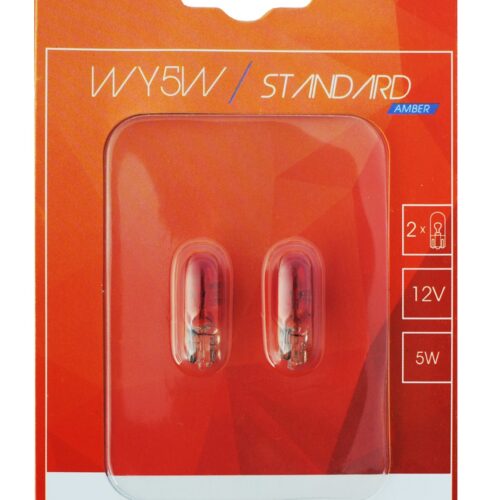 ptz28-02b Powertec Standard W5W T10 5W Wedge 12V AMBER blister