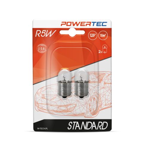 ptz30-02b Powertec Standard BA15s R5W 5W 12V blister