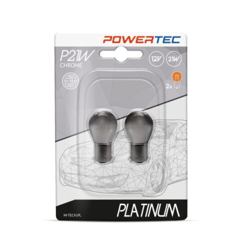 ptzch19-02b Powertec Platinum BA15s P21W S25 21W 12V CHROME blister