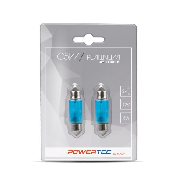 ptzpt33-02b Powertec Platinum C5W 36mm SV,5-8 White Effect 12V blister