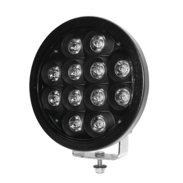 wlbc157_02 Sõidutuli – must seeria – külgklamber – ümmargune must, CREE 72W 9"