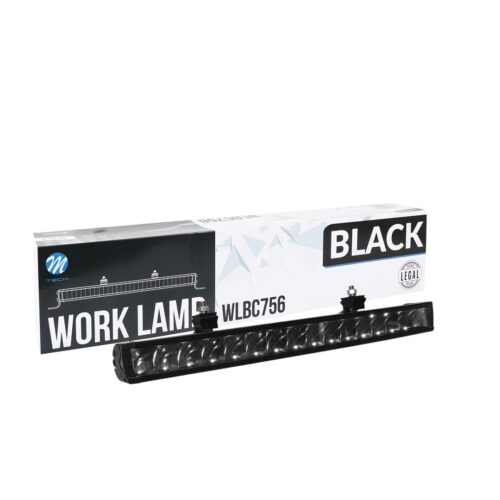 wlbc756_01 Sõidutuli – must seeria – üherealine – külgklamber, 105 W 12–48 V 21 tolli