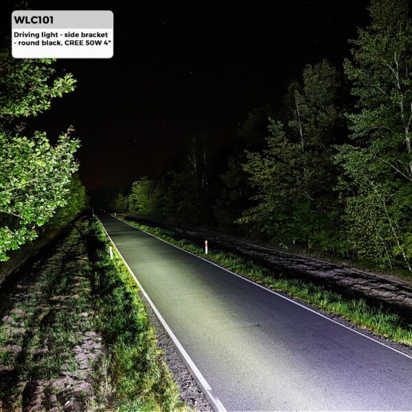 wlc101_2 Sõidutuli – külgklamber – ümmargune must, CREE 50W 4-tolline koht