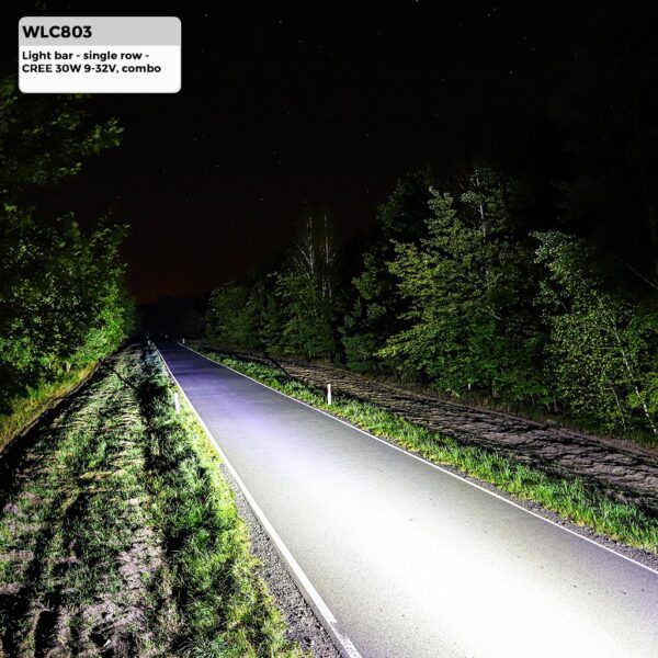 wlc803_4 Valgusriba – üherealine – CREE 30W 9-32V kombineeritud