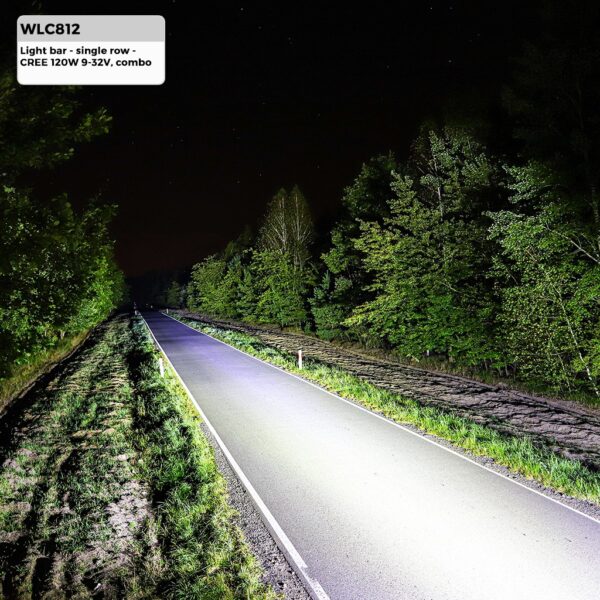 wlc812_4 Valgusriba – üherealine – CREE 120W 9-32V kombineeritud