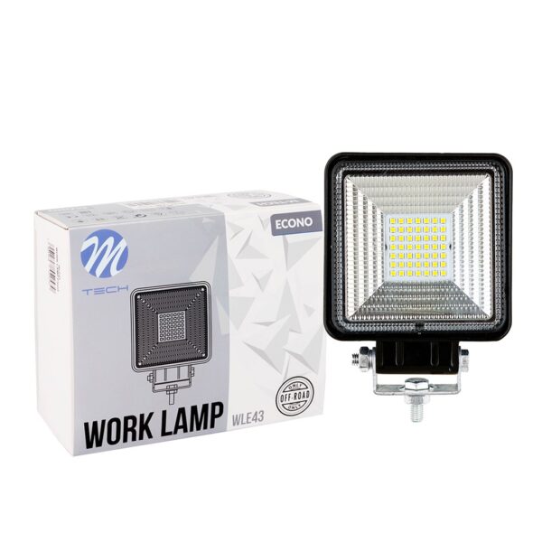 wle43_01 Töölamp M-TECH ECONO 4" 49xSMD3030 - ruut 49W 10-30V üleujutus