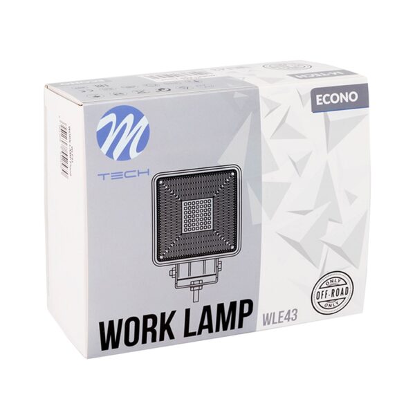 wle43_03 Töölamp M-TECH ECONO 4" 49xSMD3030 - ruut 49W 10-30V üleujutus