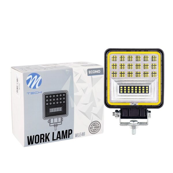 wle46_01 Töölamp M-TECH ECONO 4" 42xSMD3030 +Halo - Square 42W 10-30V koht