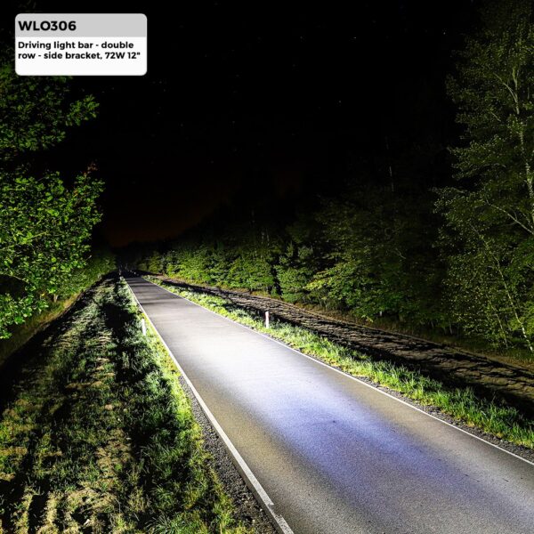 wlo306_3 Sõidutuli – kaherealine – külgklamber, 72W 12-tolline kombineeritud