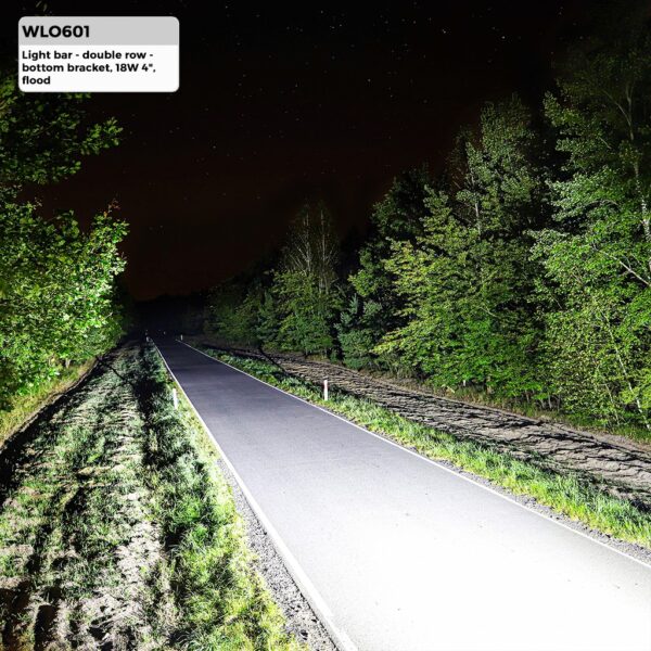 wlo601_4 Valgusriba – topeltrida – alumine klamber, 18 W 4-tolline üleujutus