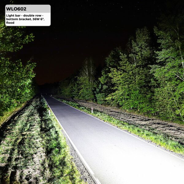 wlo602_03 Valgusriba – topeltrida – alumine klamber, 36 W 6-tolline üleujutus