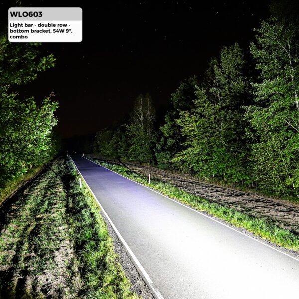 wlo603_3 Valgusriba – topeltrida – alumine klamber, 54W 9-tolline kombineeritud