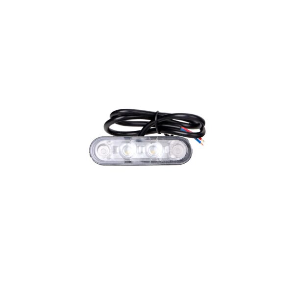 wsm214_1 ECE-heakskiiduga Outline Marker Lamp 2xLED 24V valge