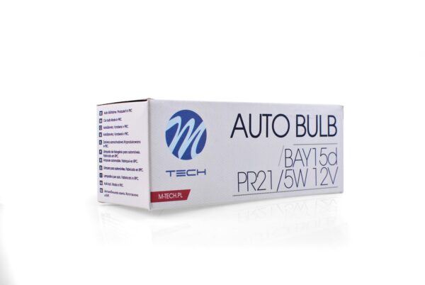 z16_3 M-TECH pirn BAY15d P21/5W 21/5W 12V PUNANE