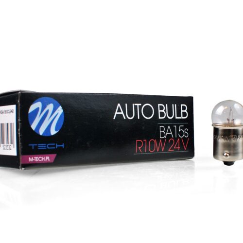 z931 M-TECH pirn BA15s G18 24V/10W CLEAR