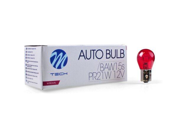 M-TECH pirn PR21W BAW15s 12V 21W PUNANE
