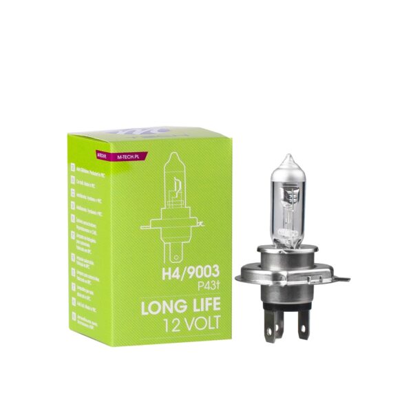zll4_01 M-Tech Long Life H4 9003 HB2 12V 60/55W P43t