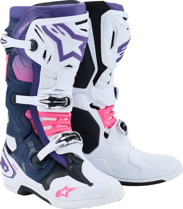 Alpinestars Tech 10 krossisaapad – Valge / Lilla Alpinestars Tech 10 krossisaapad – Valge / Lilla