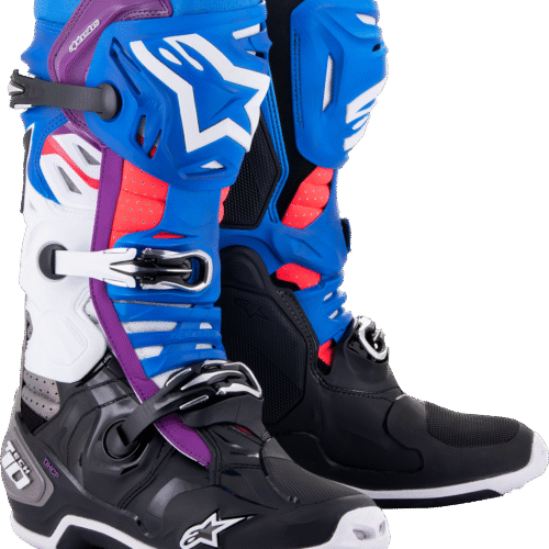 Alpinestars Tech 10 Supervented krossisaapad – Must / Sinine Alpinestars Tech 10 Supervented krossisaapad – Must / Sinine