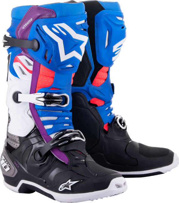 Alpinestars Tech 10 Supervented krossisaapad – Must / Sinine Alpinestars Tech 10 Supervented krossisaapad – Must / Sinine