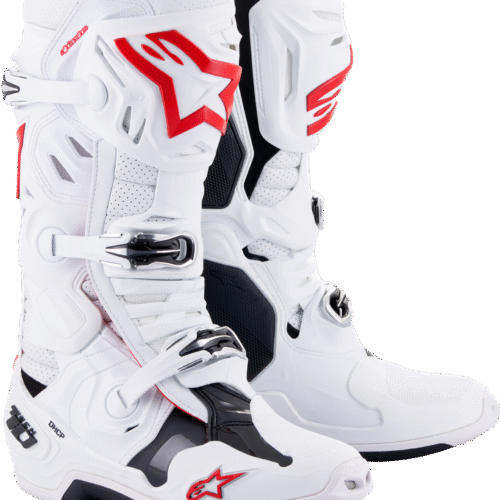 34102791 Alpinestars Tech 10 Supervented krossisaapad – Valge / Punane